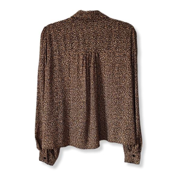 Women Nobody's Child Delia Blouse Top 10 Leopard Cheetah Neko Career Fall NEW - Picture 9 of 16